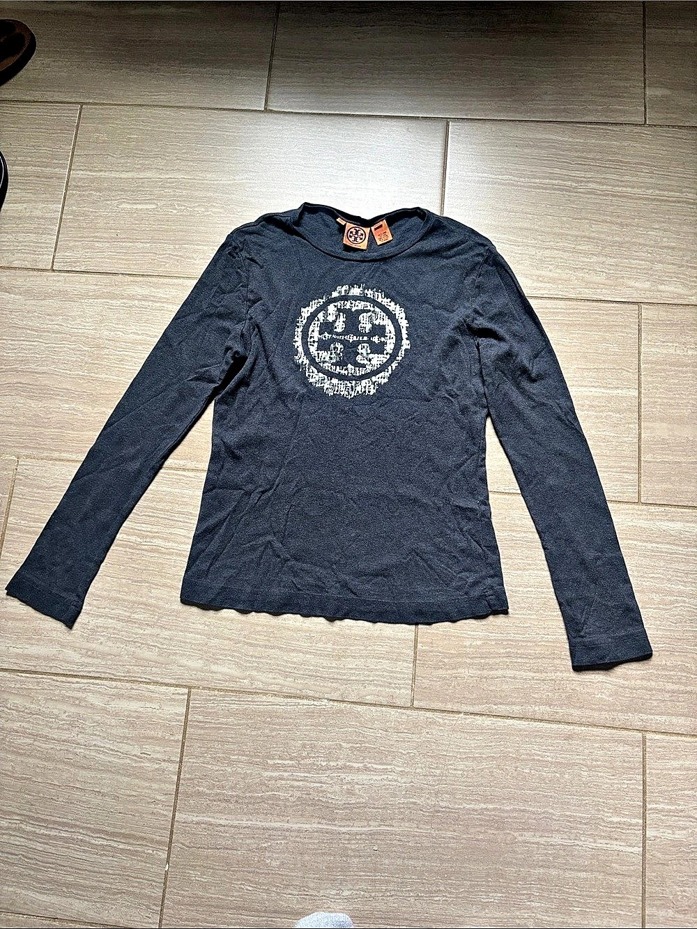 Tory Burch Long Sleeve Graphic Tee Size Large